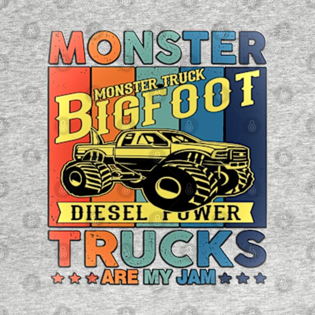 Funny Aesthetic Quotes Monster Truck Bigfoot Car for Birthday Boy, Toddlers, Youth & Adults by masterpiecesai